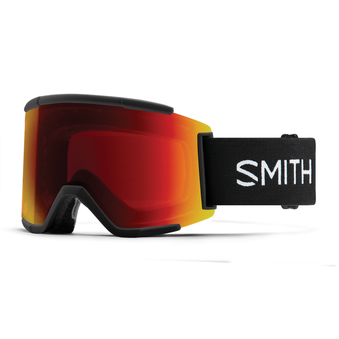 Smith Squad XL goggle black / chromapop sun red mirror (met extra lens)