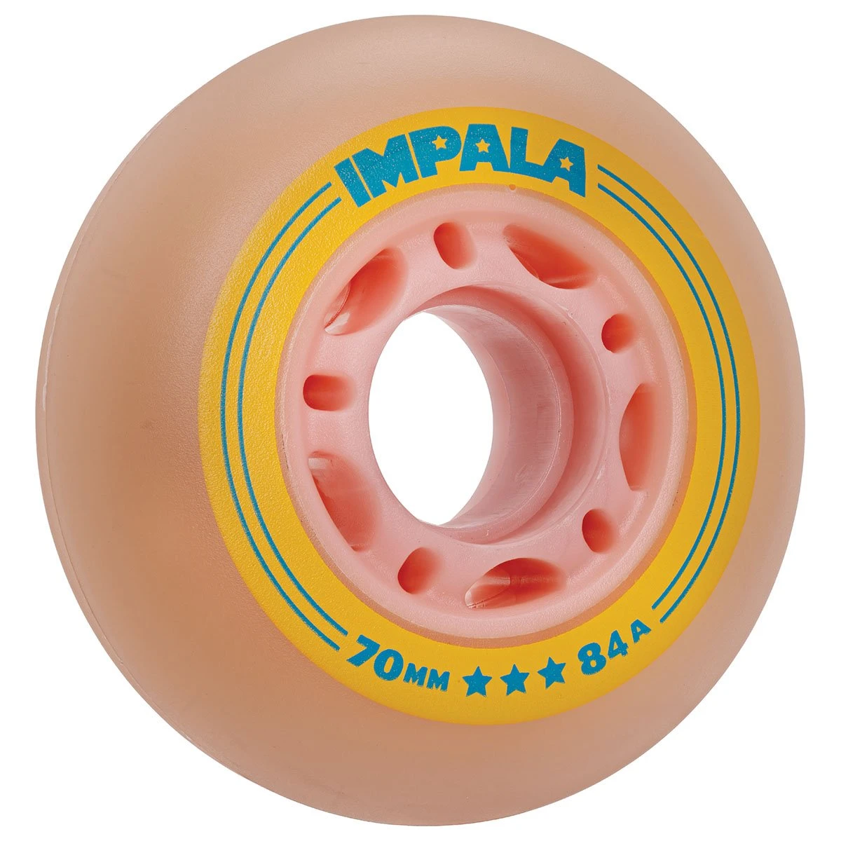 Impala inline skate wielen 70mm (4 stuks) pink / yellow