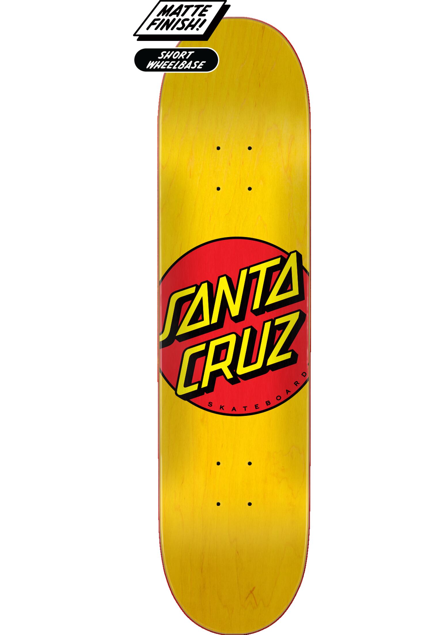 Santa Cruz Classic Dot 7.75” skateboard deck yellow