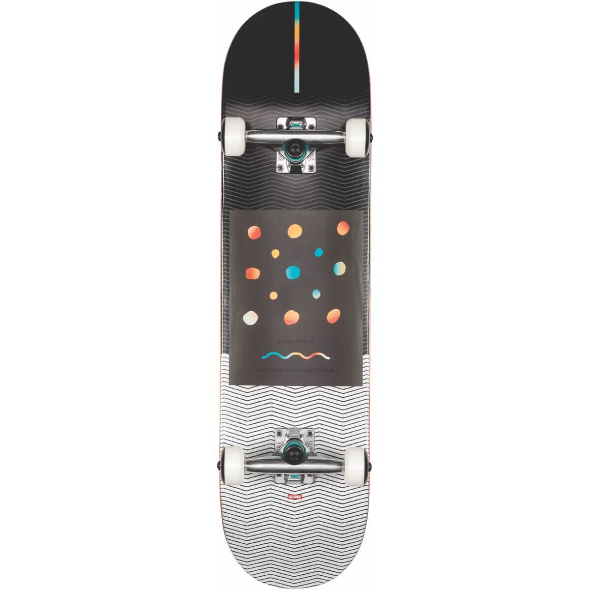 Globe G1 Nine Dot Four 8.0 compleet skateboard black white