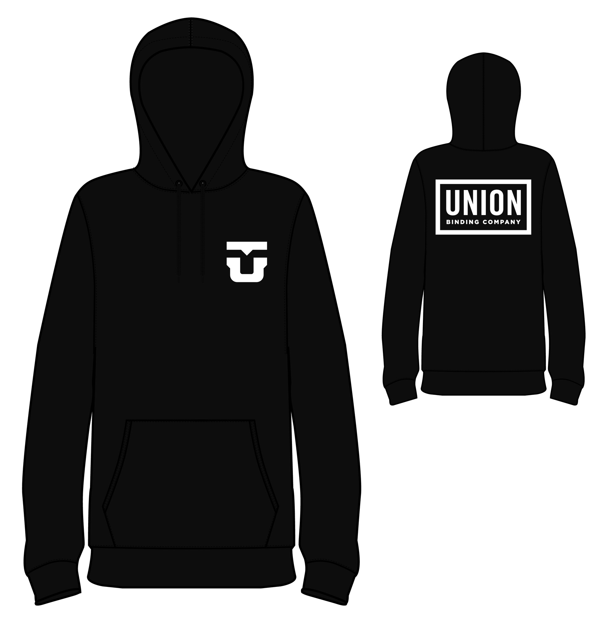 Union Team Hoodie black back logo