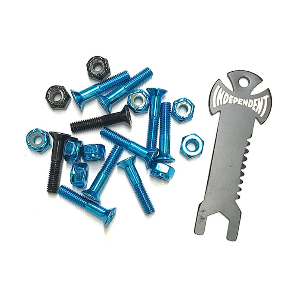 Independent Philips hardware 1" met tool skateboard schroefjes blue