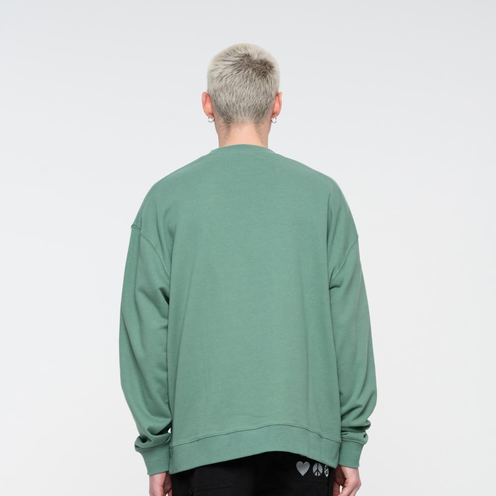 Santa Cruz Classic Label crew sweater mineral green