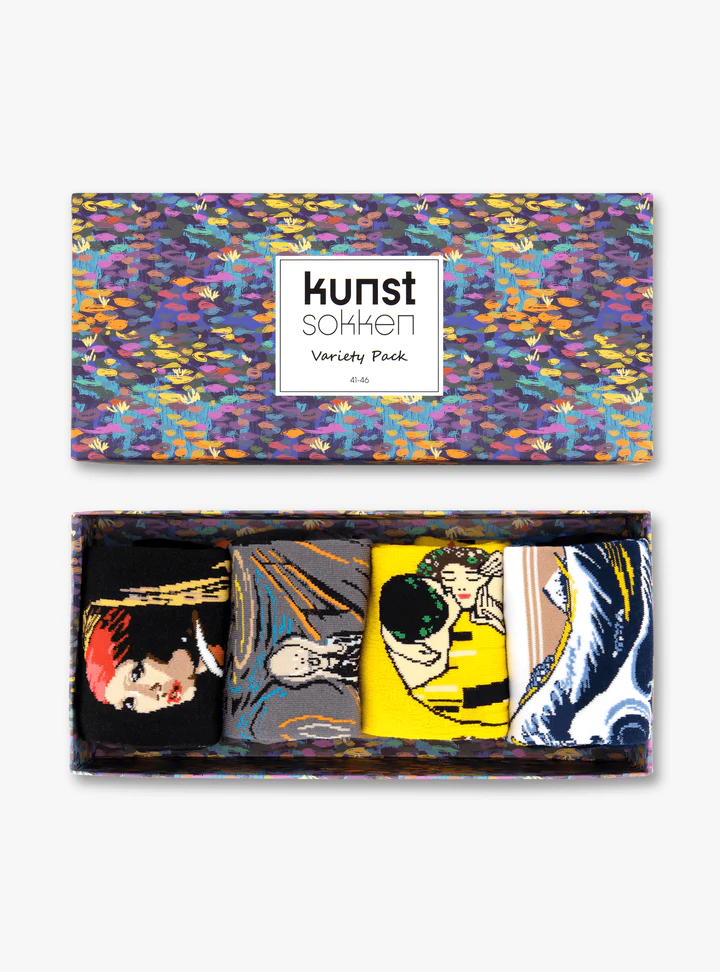 Kunstsokken Variety Gift Box 4-pack sokken