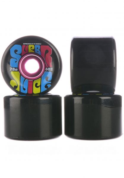 OJ Wheels 60mm Super Juice CMYK 78A skateboardwielen black