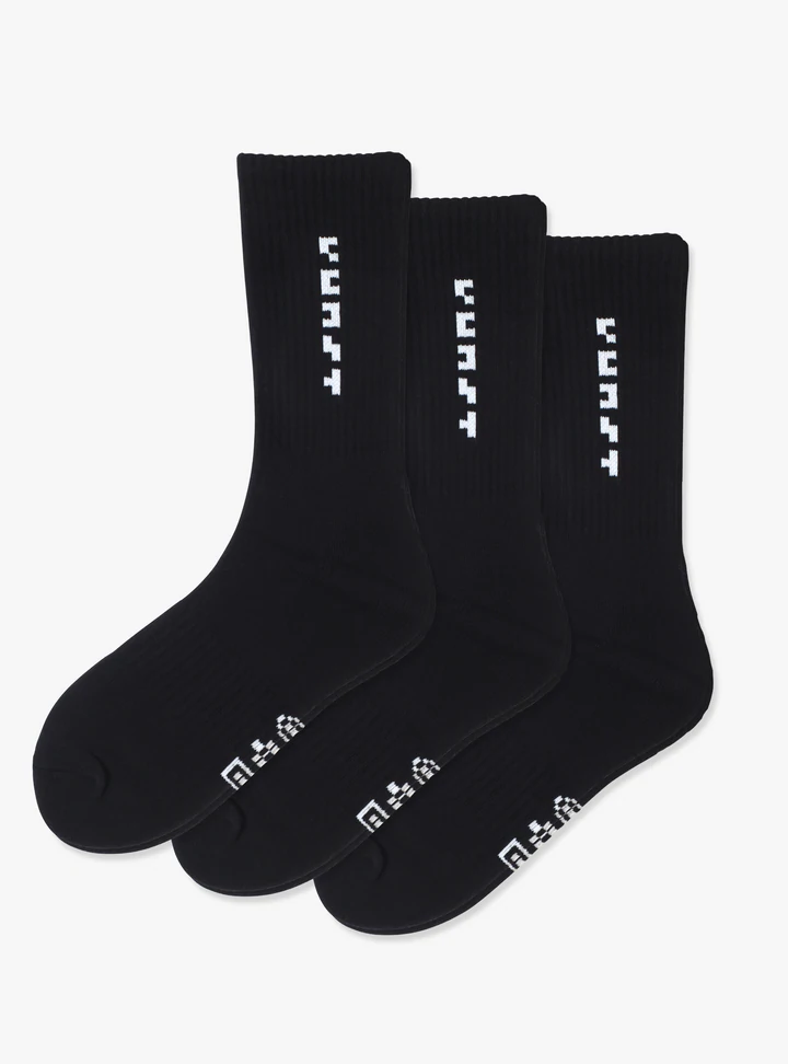 Kunstsokken Pixel Series 3-Pack sokken zwart