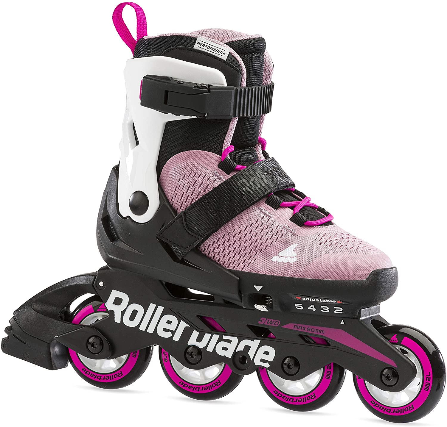 Rollerblade Microblade G kinder inline skates 72 mm pink / white