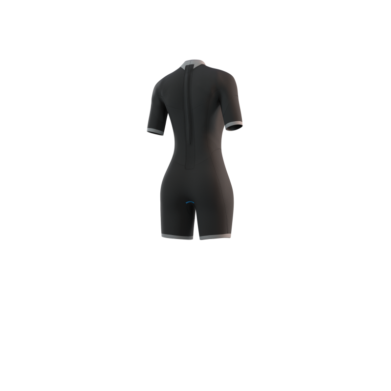 Mystic Dames Brand 3/2 back-zip shorty wetsuit black