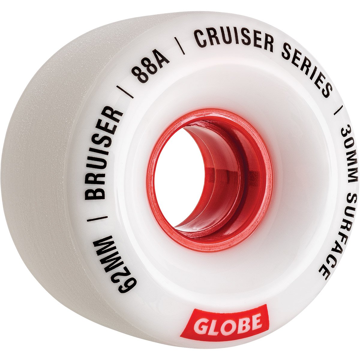 Globe Bruiser 88A wheels 62 mm white red