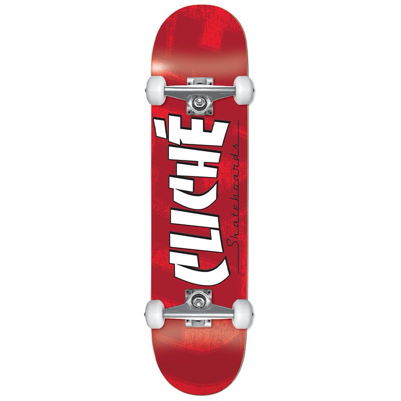 Cliche Banco First Push 8.0"  complete skateboard red