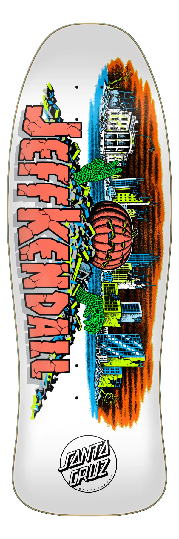 Santa Cruz Kendall Pumpkin Reissue 10” skateboard deck white