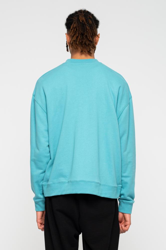 Santa Cruz Classic Label crew sweater turquoise