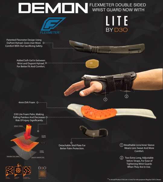 Demon Flexmeter Double Sided Wristguard Gloves