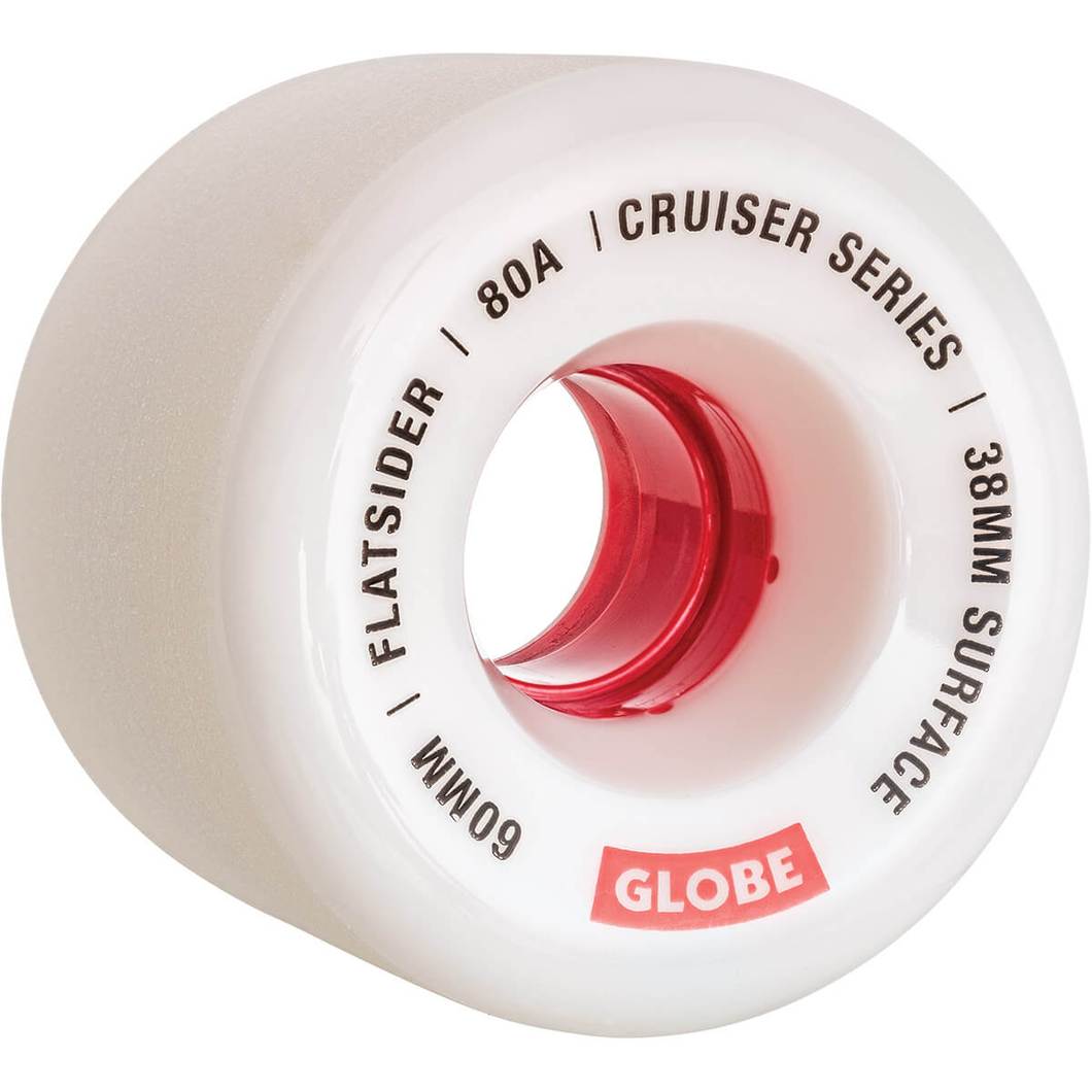 Globe Flatsider 80A wielen 60mm white/red
