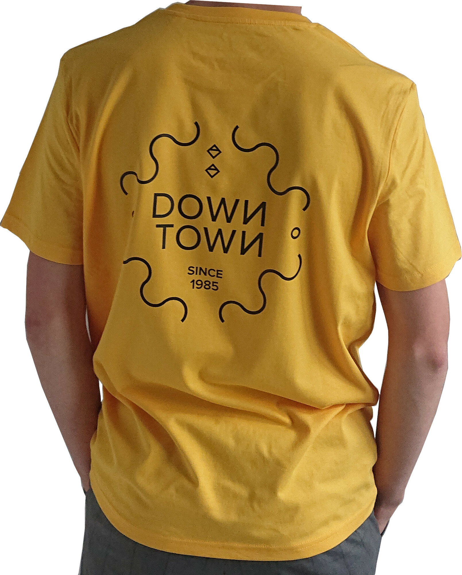 Down Town Logo T-shirt geel