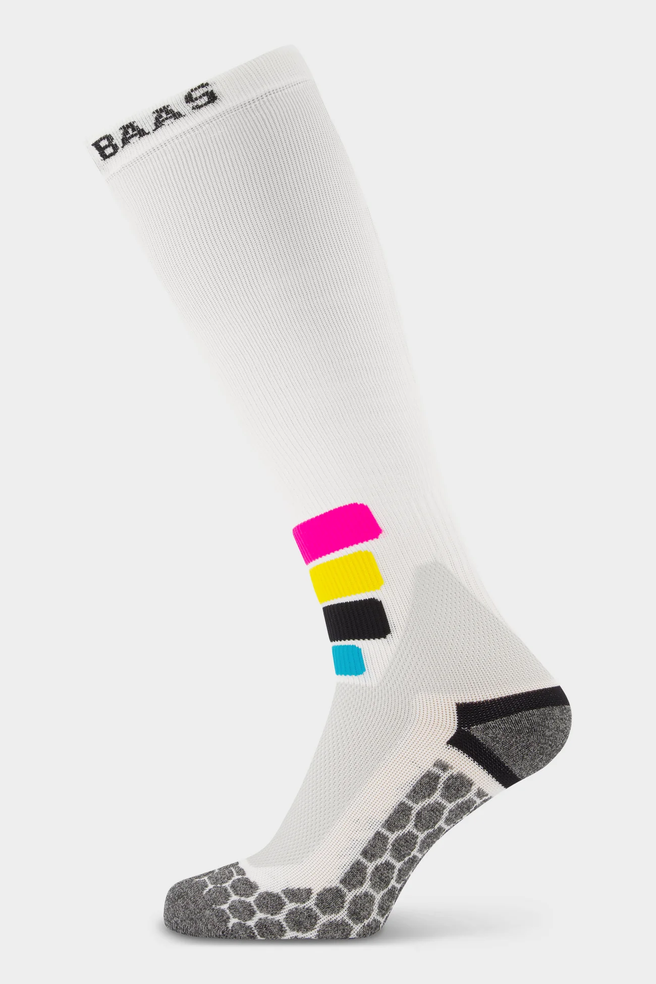 Poederbaas Technical Ski Socks Compress Merino Pro wit 
