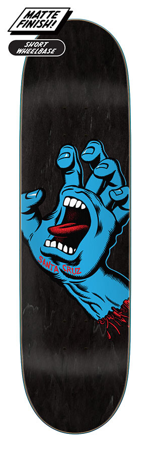 Santa Cruz Screaming Hand 8.6" skateboard deck black