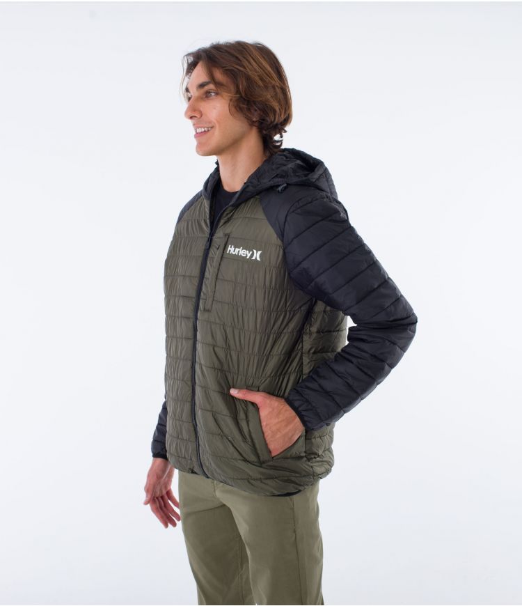 Hurley Foothill packable jacket cargo green