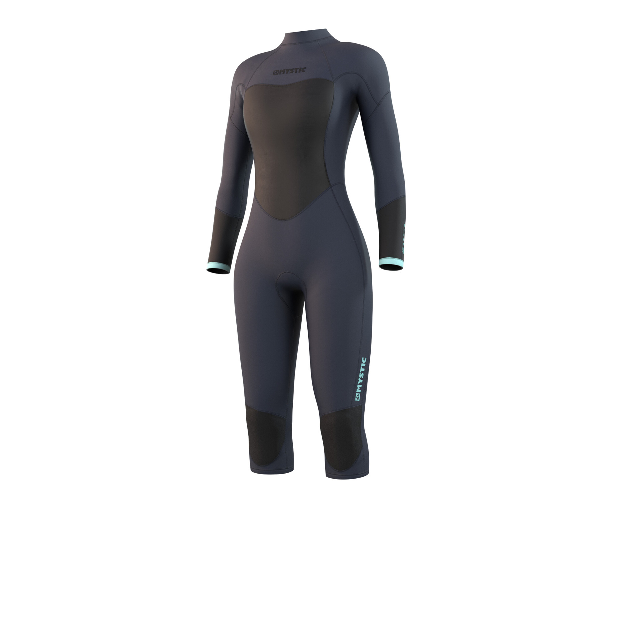 Mystic Dames Brand 3/2 back-zip longarm shortleg wetsuit night blue
