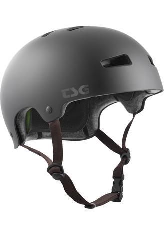 TSG Kraken solid color skateboard helm satin-black