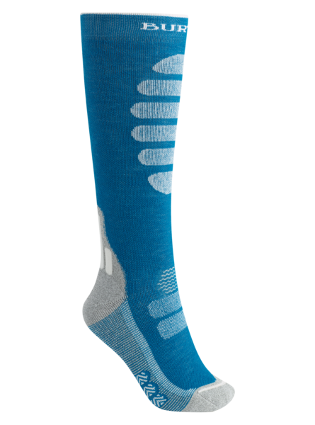 Burton Performance+ Midweight women's snowboard socks blue curacao