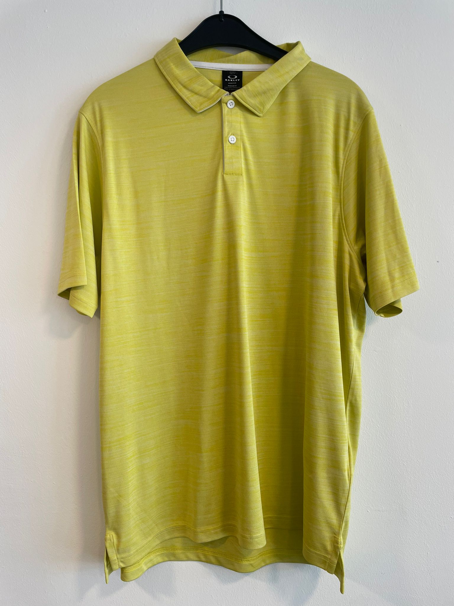 Oakley Aero Hydrolix Polo shirt yellow / white heather