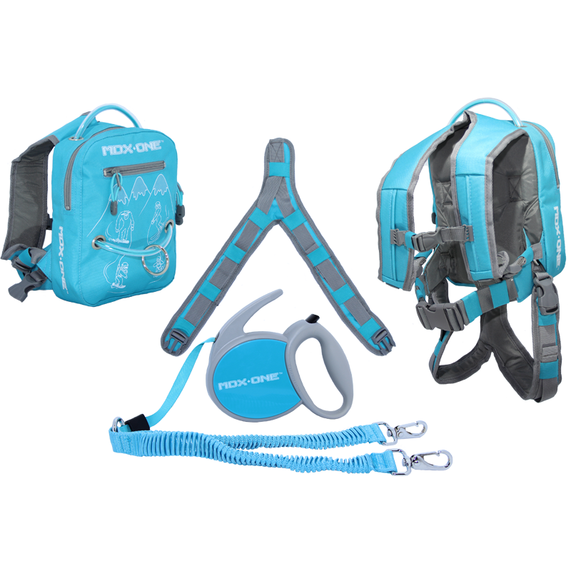 Mdxone snowboard- en skiharnas voor kinderen aqua blauw ( nieuwe kleur )
