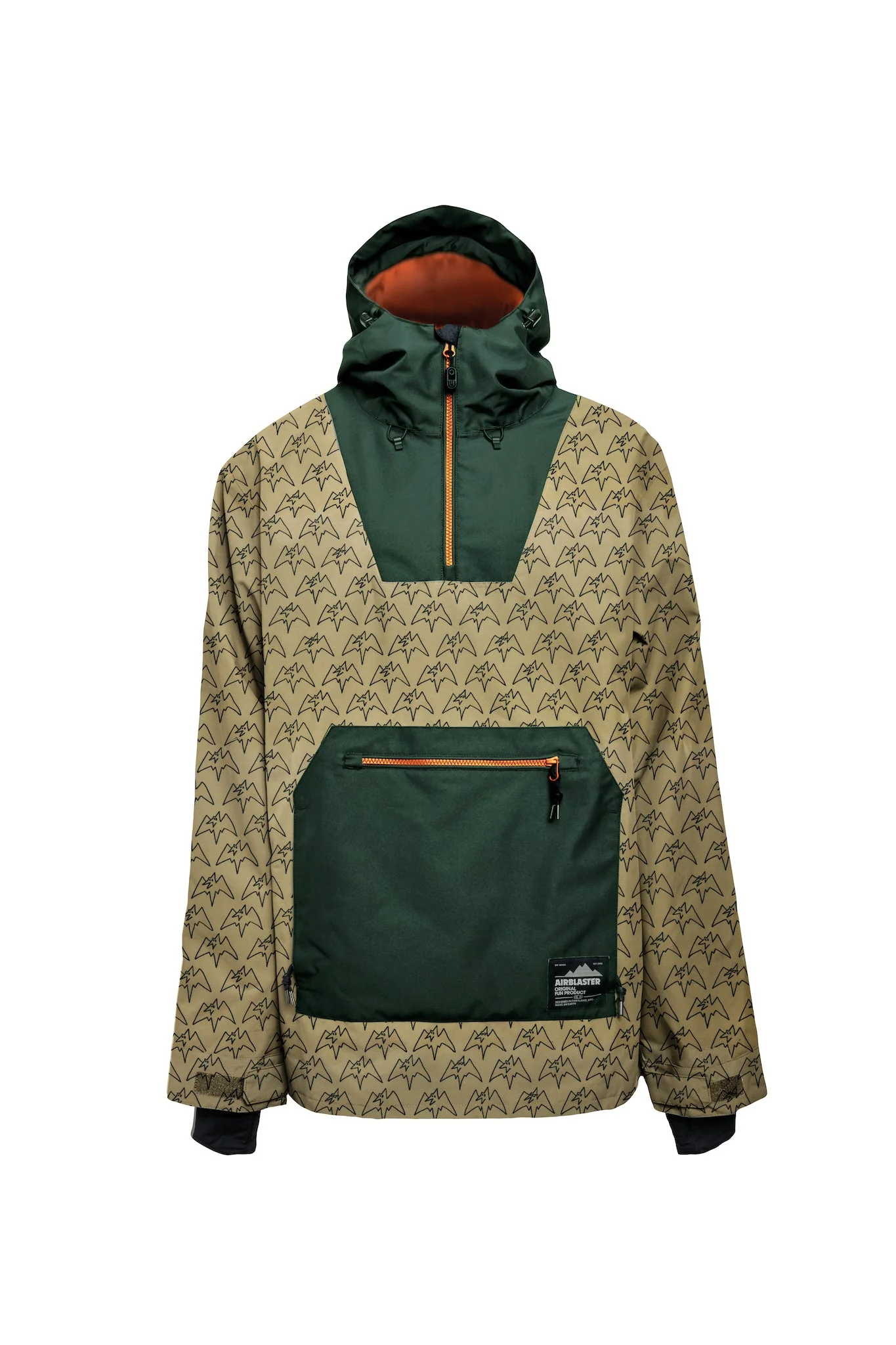 Airblaster Freedom Pullover snowboard anorak tan terry