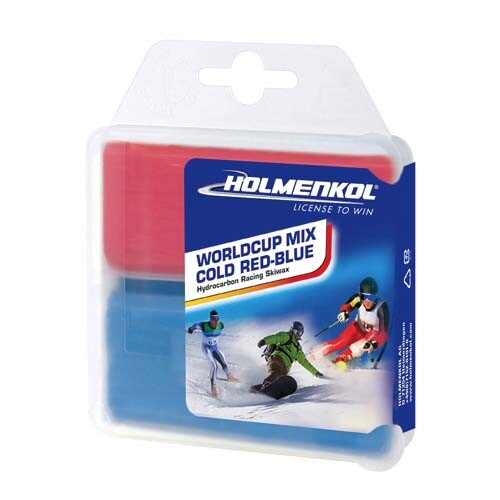Holmenkol Worldcup Mix wax cold red-blue 2x35 gram
