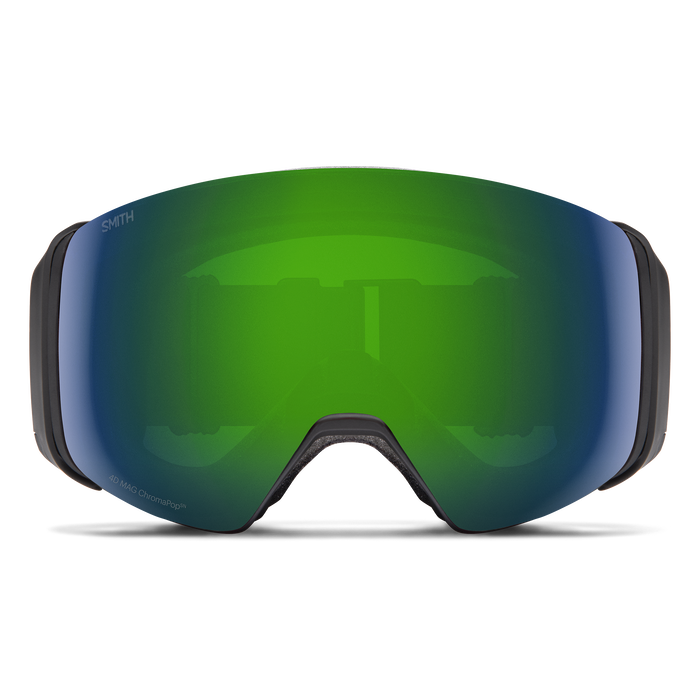 Smith 4D Mag S goggle black / chromapop sun green mirror (met extra lens)