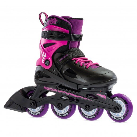Rollerblade Fury kinder inline skates 72 mm black / pink