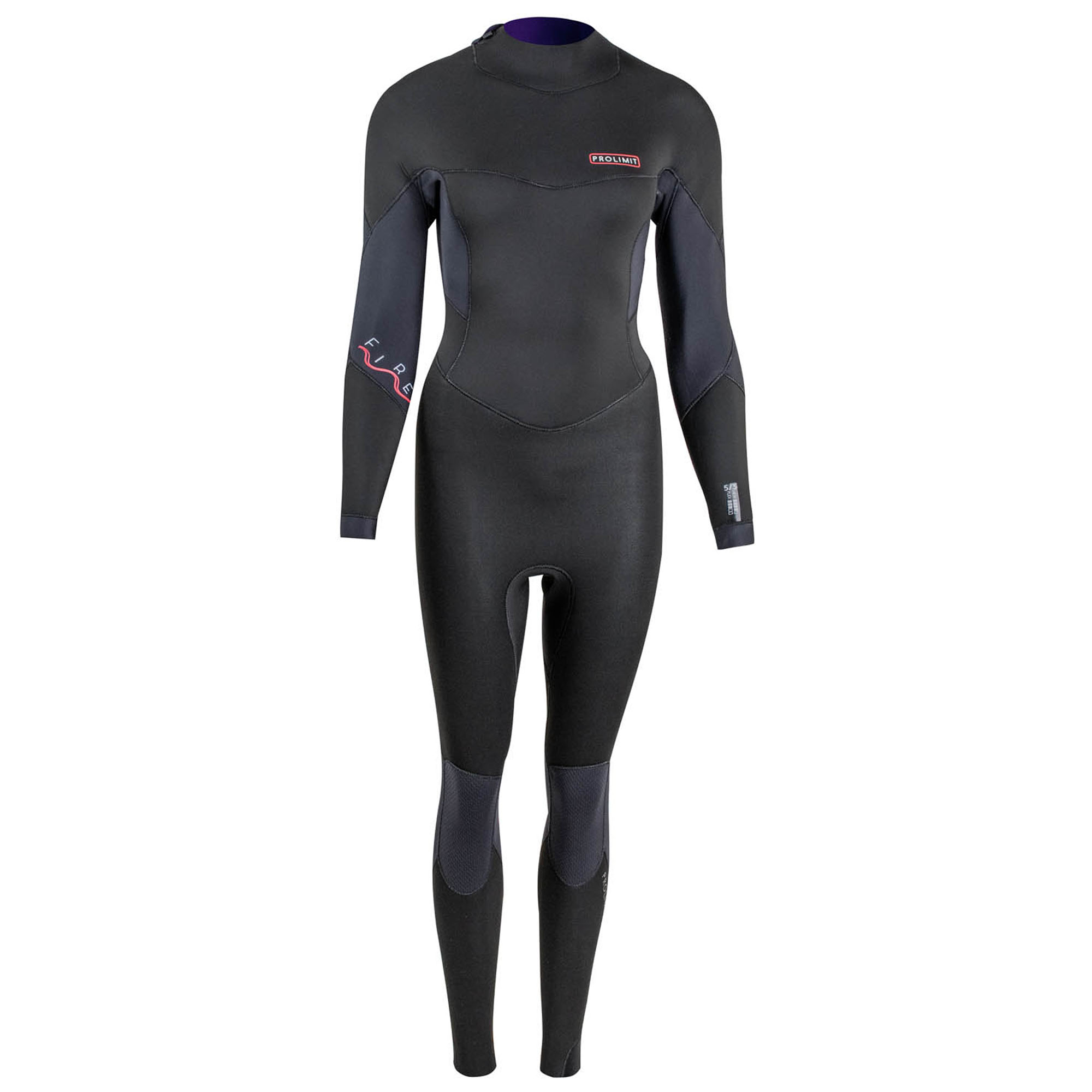 Prolimit Fire Steamer 5/3mm fbackzip wetsuit black/grey/pink
