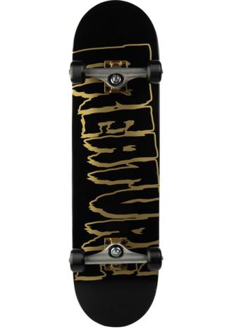 Creature Logo Metallic 8.25" black gold compleet skateboard 
