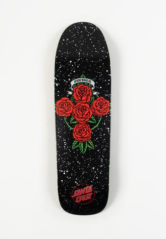 Santa Cruz Dressen Rose Cross Shaped 9.3" skateboard deck 