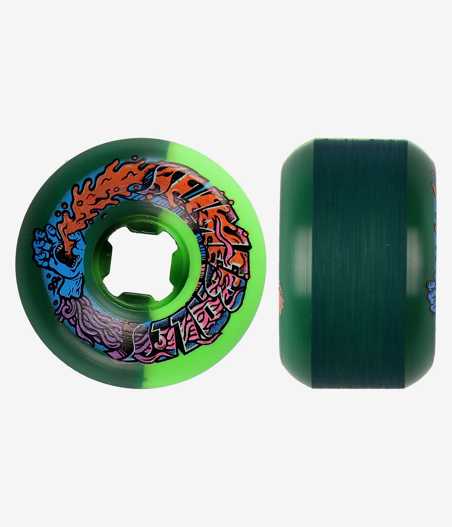 Santa Cruz 56mm Greetings Speed Balls 99A skateboardwielen green black