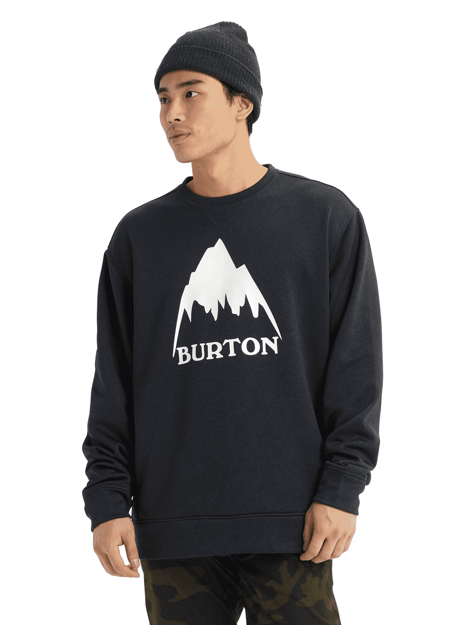 Burton Oak crewneck sweater true black heather