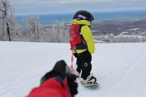 Mdxone snowboard- en skiharnas voor kinderen rood