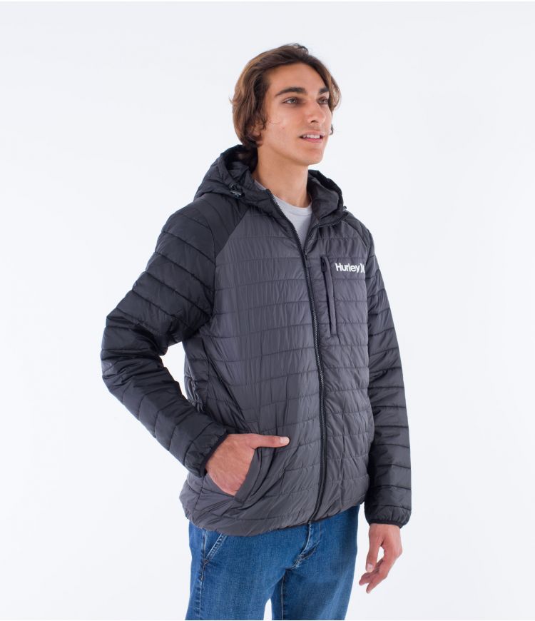 Hurley Foothill packable jacket stone grey