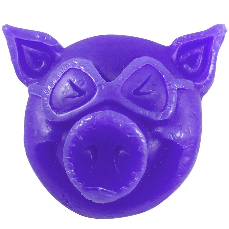 Pig Head skateboard wax purple
