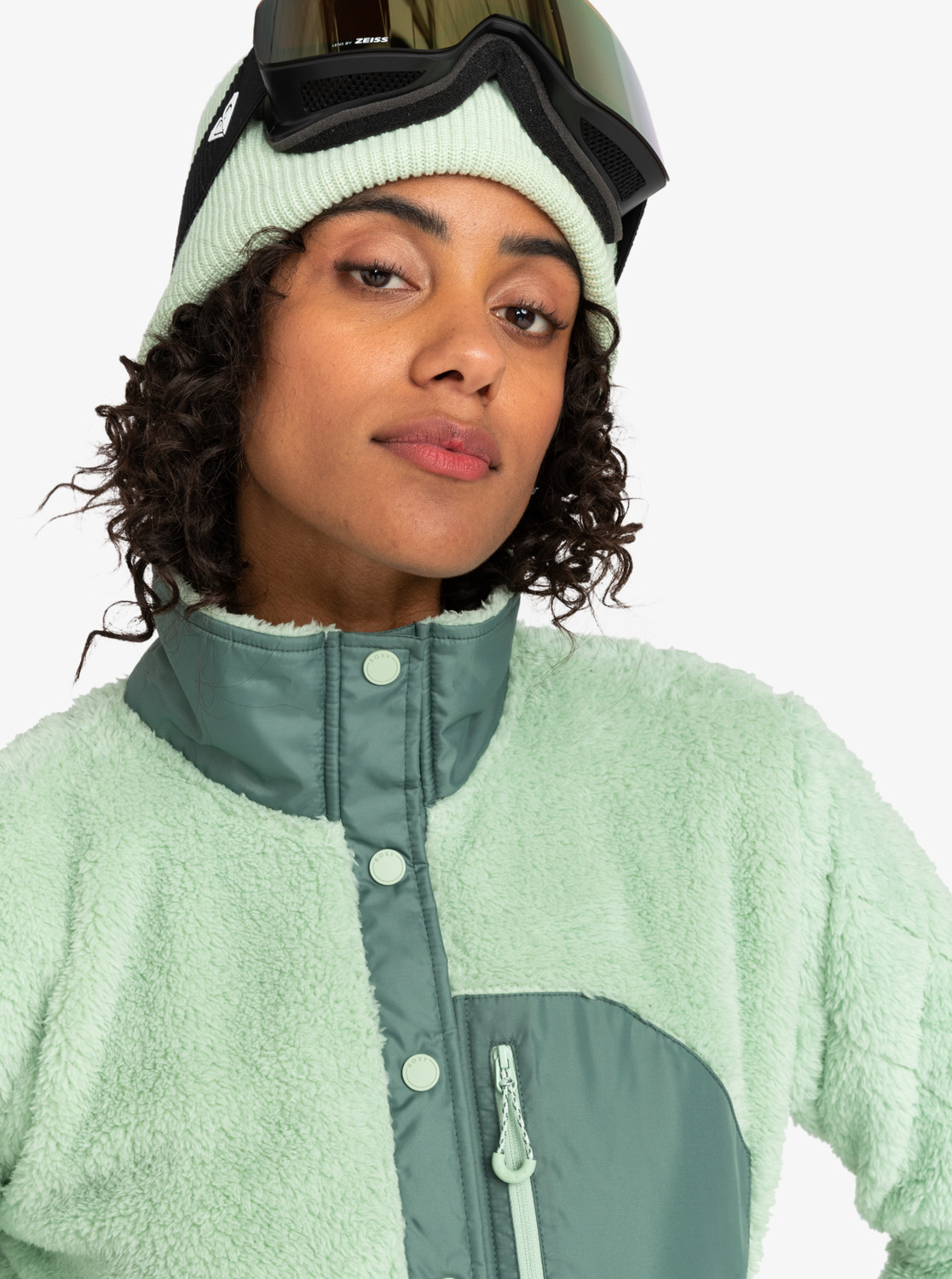 Roxy Alabama dames fleece cameo green
