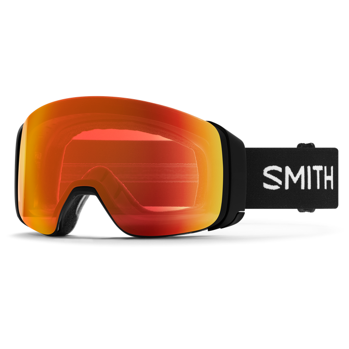 Smith 4D Mag goggle black / chromapop everyday red mirror (met extra lens)