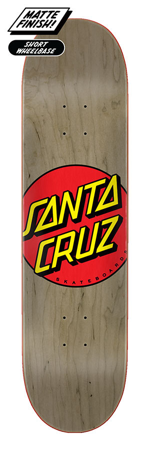 Santa Cruz Classic Dot 8.375" skateboard deck brown