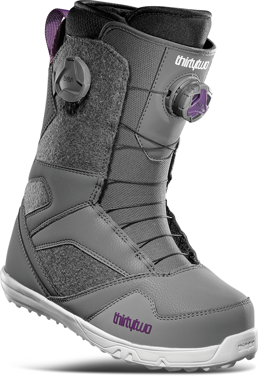 ThirtyTwo STW Double Boa womens snowboard boots grey / purple