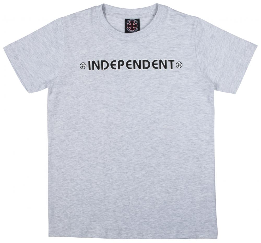 Independent kids Bar Cross t-shirt grijs