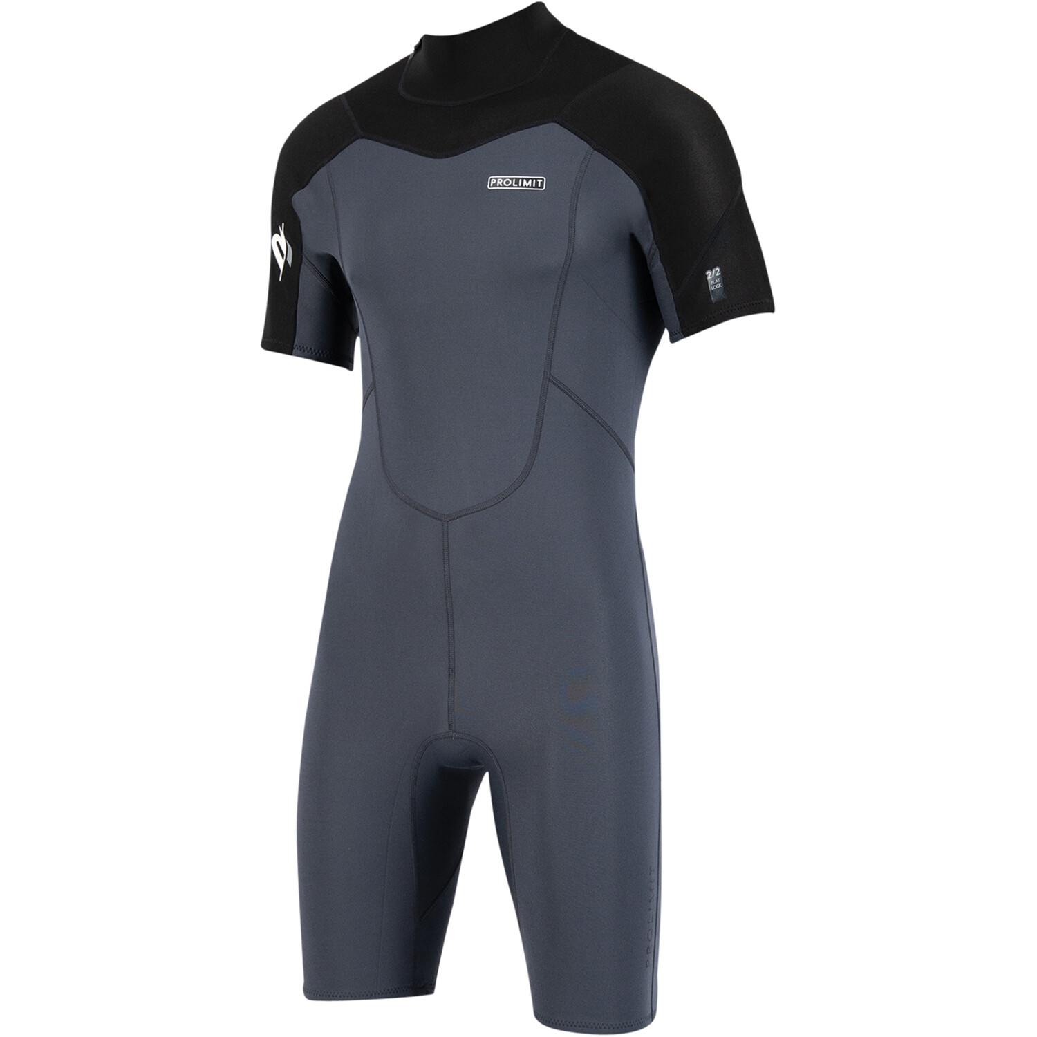 Prolimit Raider 2/2mm shorty backzip wetsuit grey / black