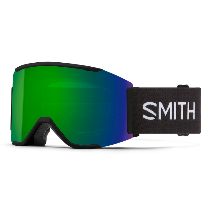 Smith Squad Mag goggle black / chromapop sun green mirror (met extra lens)