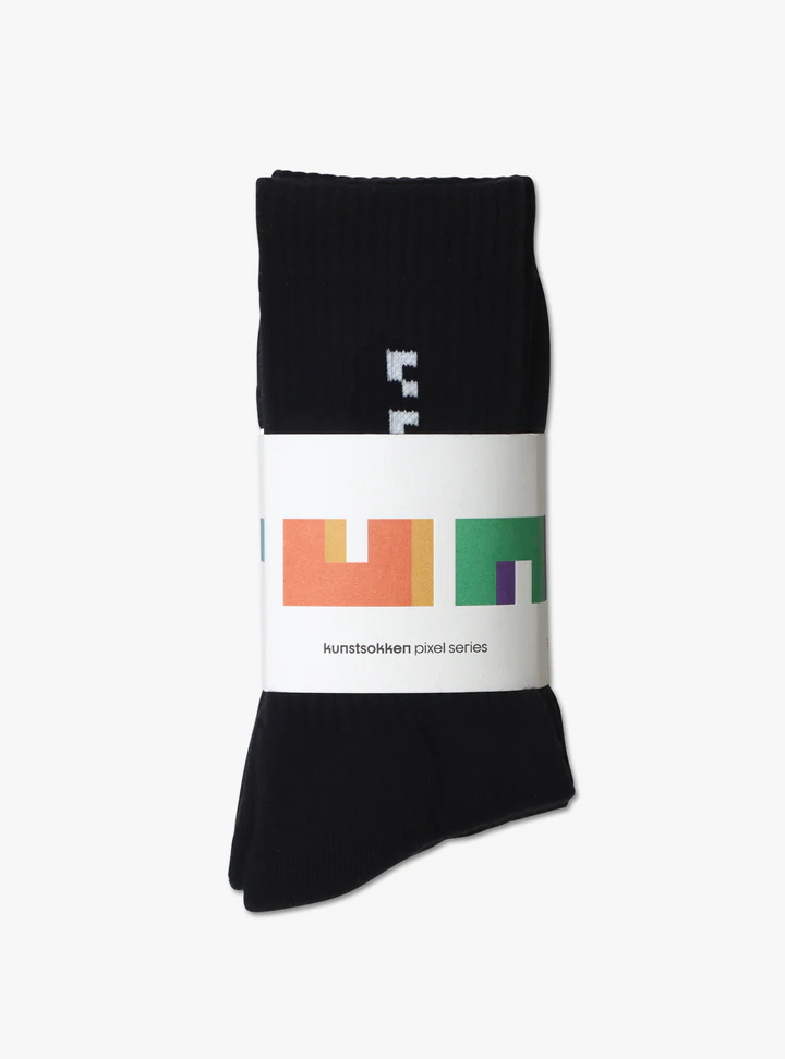Kunstsokken Pixel Series 3-Pack sokken zwart