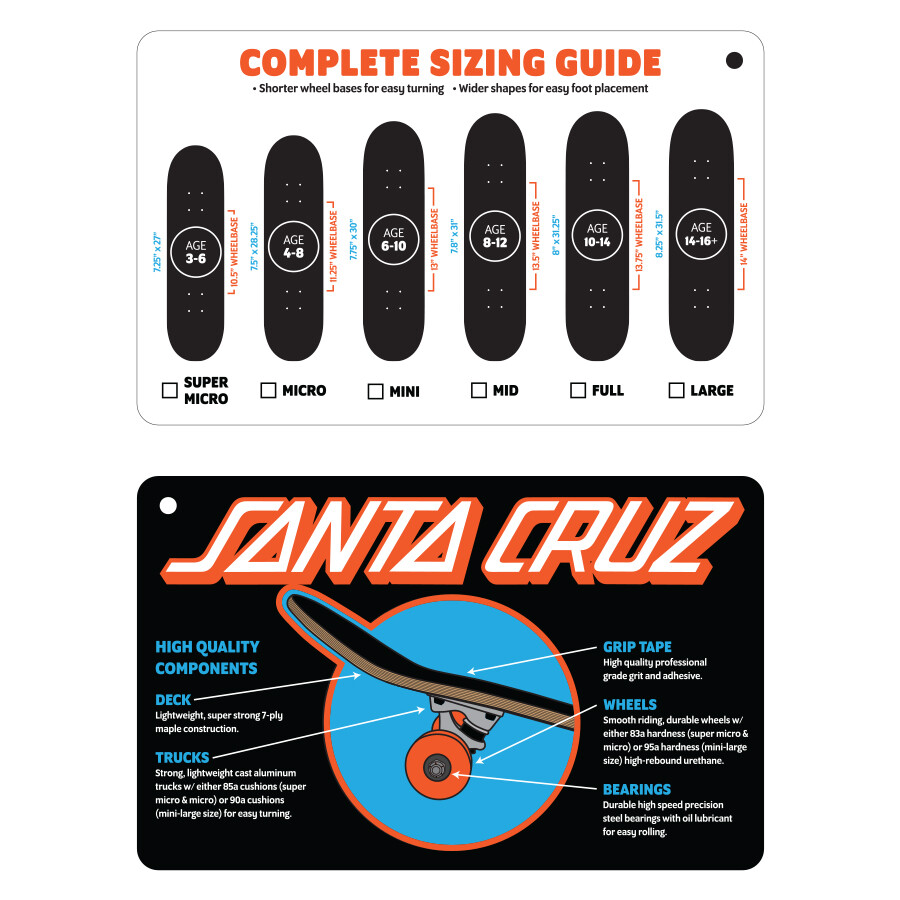 Santa Cruz Screaming Hand mid 7.8" compleet skateboard orange