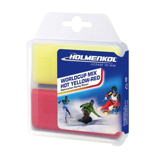 Holmenkol Worldcup Mix wax hot yellow-red 2x35 gram