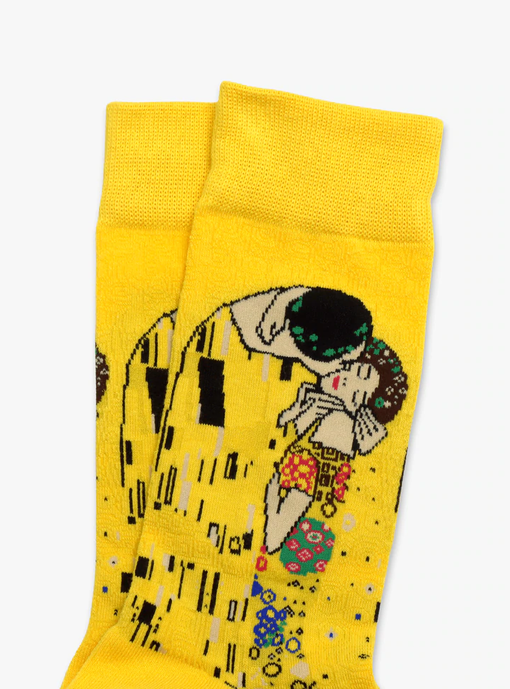 Kunstsokken De Kus sokken geel